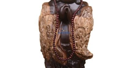 tượng di lặc gỗ đàn hương đen cao 15cm