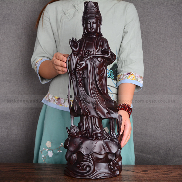 tượng phật bà quan âm gỗ đàn hương