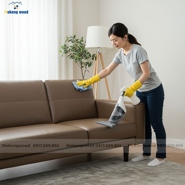 vệ sinh ghế sofa da tại nhà