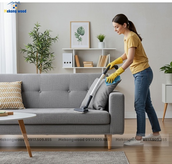 vệ sinh ghế sofa vải tại nhà