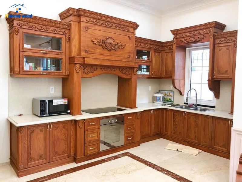 bảng báo giá thi công tủ bếp gỗ