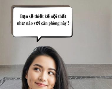 thiết kế nội thất với phòng ngủ trống