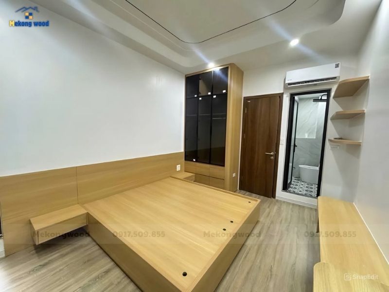 hình ảnh phòng ngủ thi công bằng gỗ công nghiệp