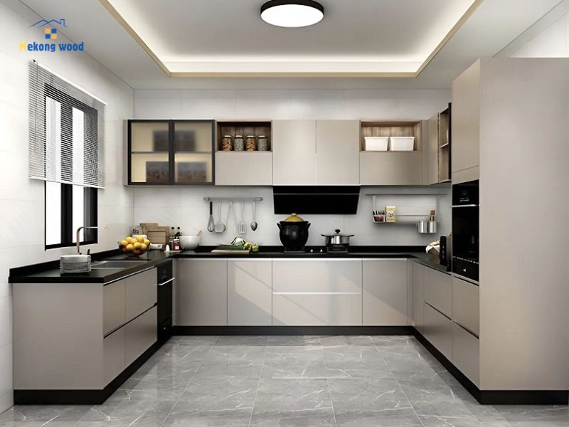 hình ảnh tủ bếp chữ U