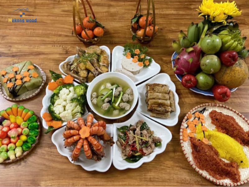 mâm cơm cúng tháng 7 ở miền nam
