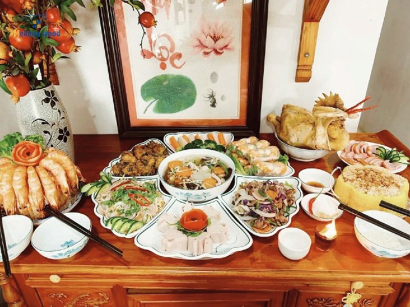 mâm cơm cúng thánh 7 ở miền trung