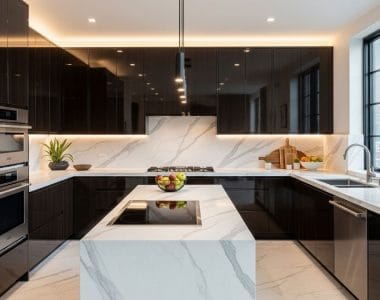 Những mẫu tủ bếp chữ U sang trọng và hiện đại