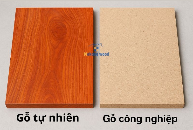 phân biệt gỗ tự nhiên và gỗ công nghiệp