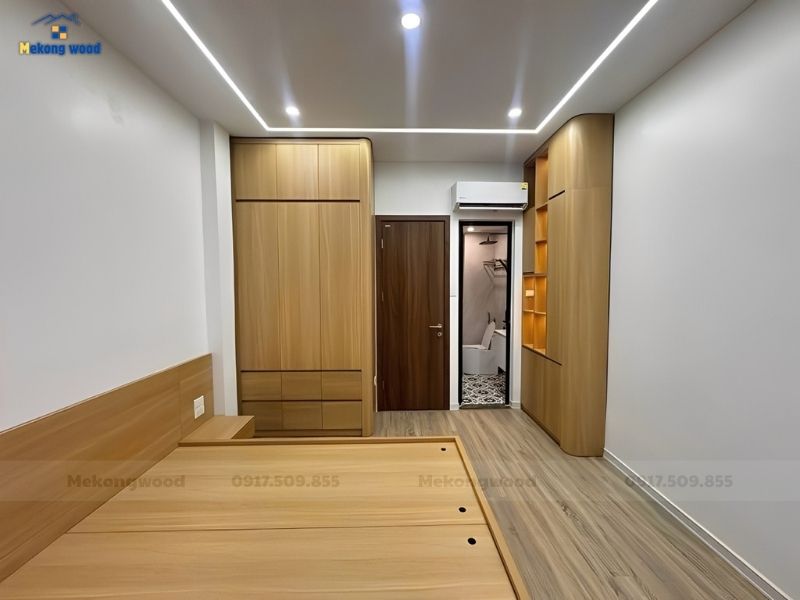 thiết kế nội thất phòng ngủ gỗ MDF