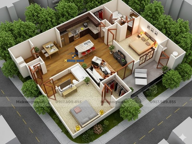 mekongwood thiết kế thi công nội thất trọn gói
