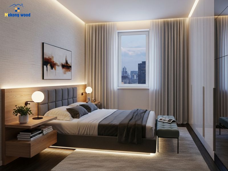 thiết kế phòng ngủ đẹp- phong cách hện đại
