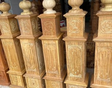 mẫu trụ cầu thang tại mekongwood