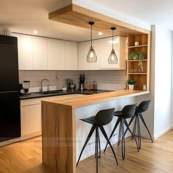 Mẫu tủ bếp cho căn hộ nhỏ