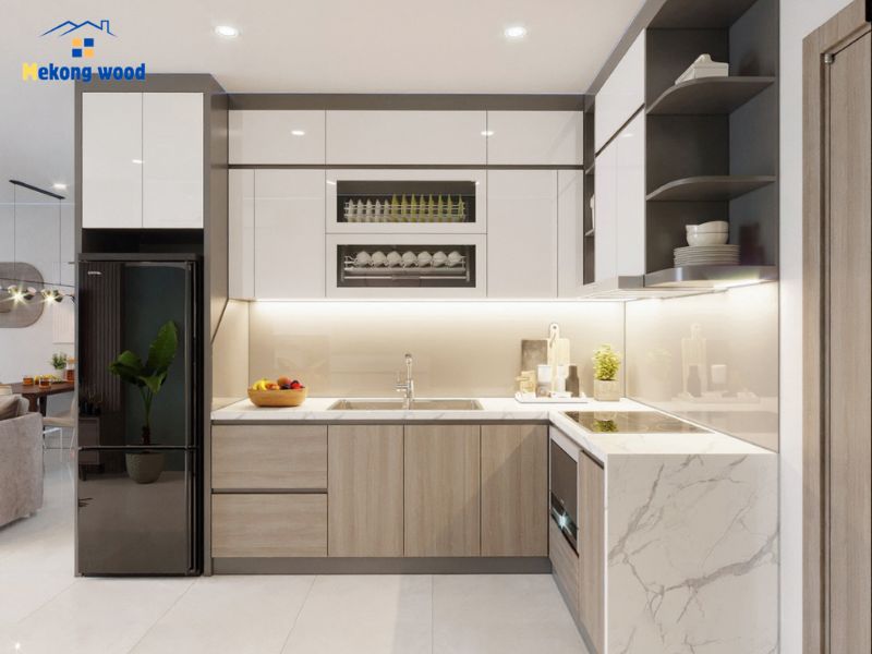Tủ bếp gỗ công nghiệp phù hợp với ai