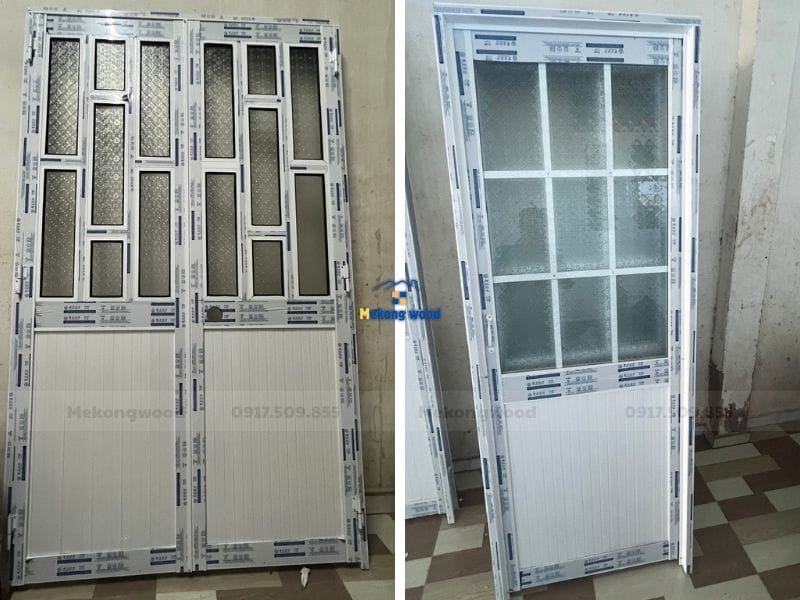 mẫu cửa nhôm kính giá rẻ tại mekongwood