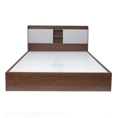 mẫu giường gỗ công nghiệp bọc nệm