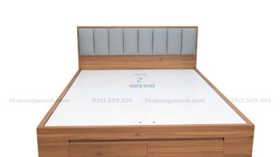 mẫu giường ngủ gỗ công nghiệp bọc nệm giá rẻ