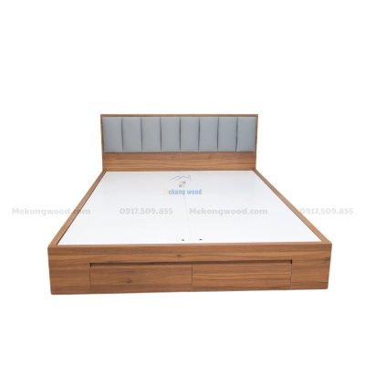 mẫu giường ngủ gỗ công nghiệp bọc nệm giá rẻ