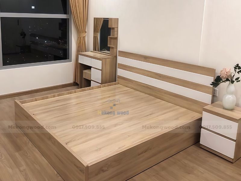 hình ảnh combo giường tủ gỗ công nghiệp mdf dành cho nhà phố