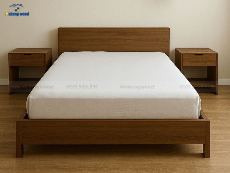 hình arh giường gỗ công nghiệp