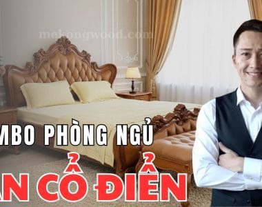Combo giường tủ bàn trang điểm phòng ngủ tân cổ điển sang trọng