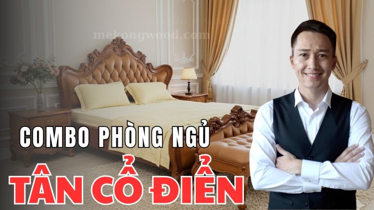 Combo giường tủ bàn trang điểm phòng ngủ tân cổ điển sang trọng