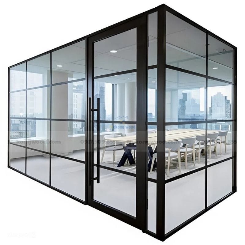 Hình ảnh vách ngăn văn phòng thiết kế hiện đại