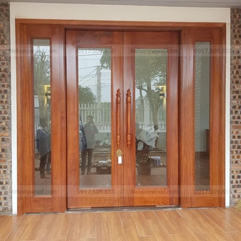 mẫu cửa kính 4 cánh phòng khách