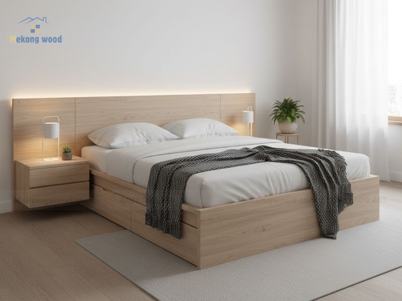 chọn giường ngủ cho phòng ngủ nhỏ 10m2