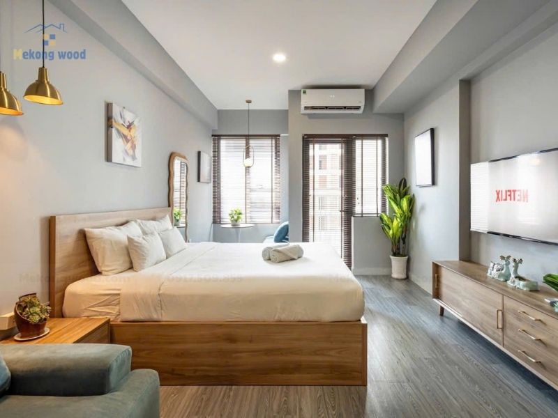 mẫu nội thất phòng ngủ chung cư tại tphcm