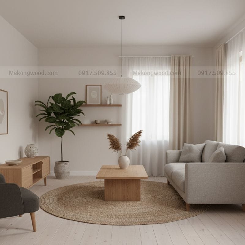 hình ảnh thiết kế phòng khách cho chung cư 90m2