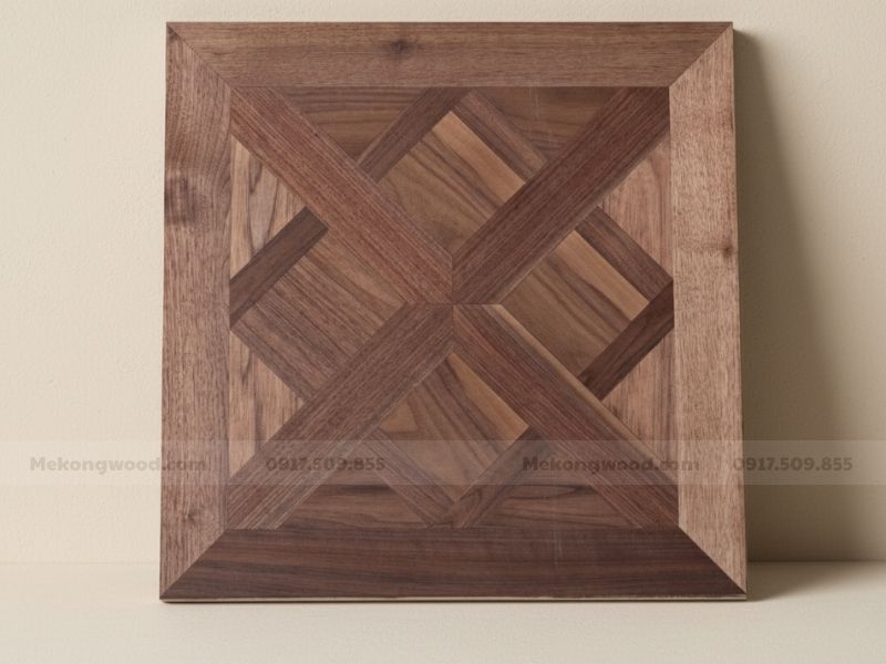 Sàn gỗ hoa văn hình khối 3D độc đáo