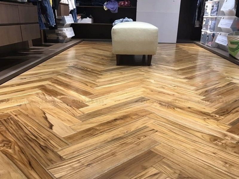 hình ảnh sàn gỗ teak tự nhiên tại phòng ngủ
