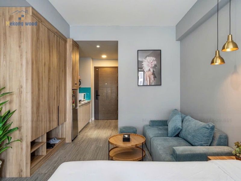 thiết kế nội thất phòng khách chung cư nhỏ gọn hiện đại