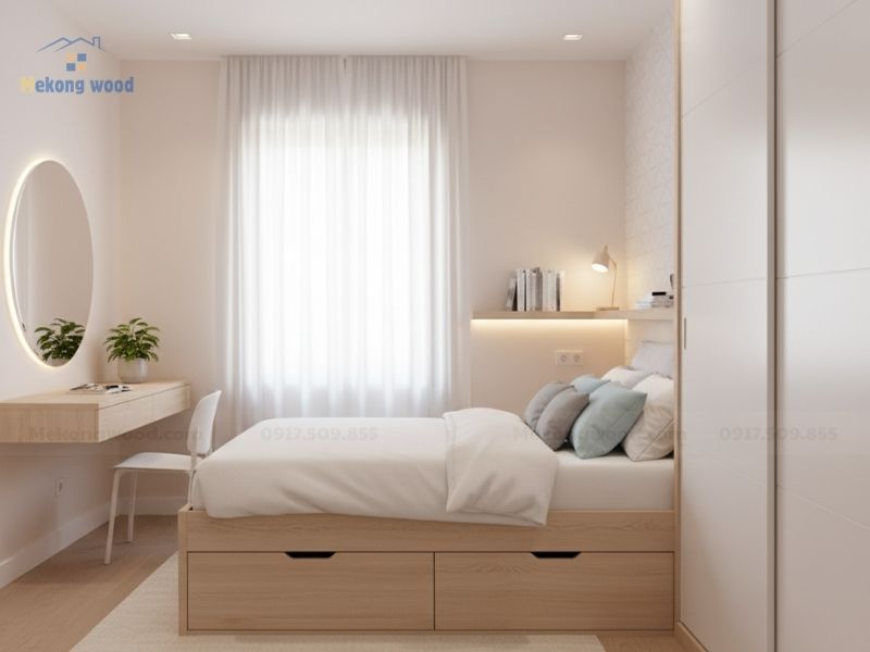 mẫu thiết kế phòng ngủ nhỏ gọn