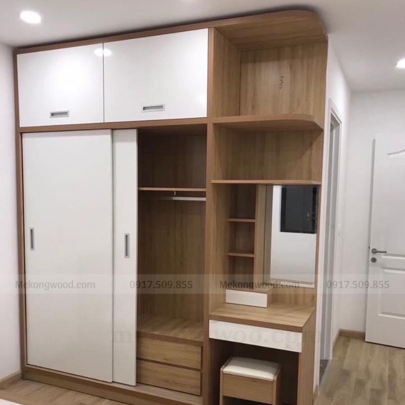 tủ quần áo kèm bàn trang điểm