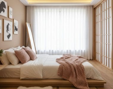 Mẫu decor phòng ngủ theo phong cách Hàn Quốc – Nhật Bản