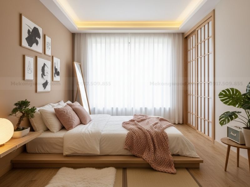 Decor phòng ngủ theo phong cách hàn quốc - nhật bản tại Việt Nam