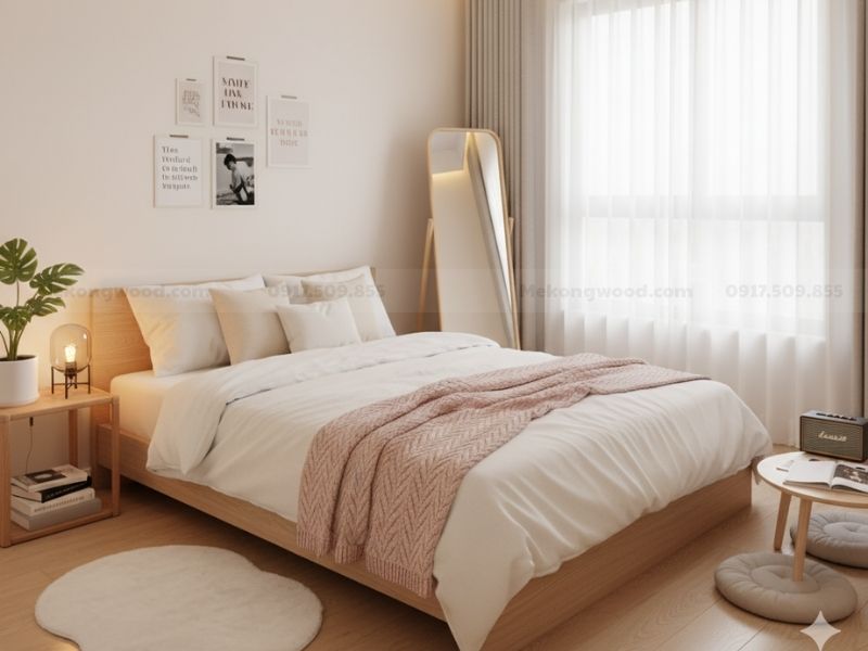 Hình ảnh decor phòng ngủ theo phong cách Hàn quốc