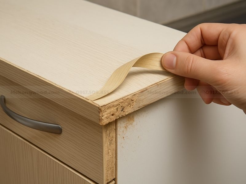 Hậu quả của việc tủ bếp bị phồng và bong cạnh là rất nghiêm trọng