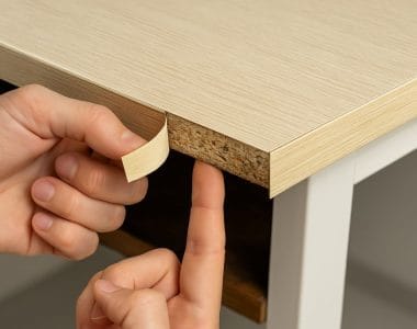 lý do tủ bếp gỗ công nghiệp bị phồng, bong cạnh