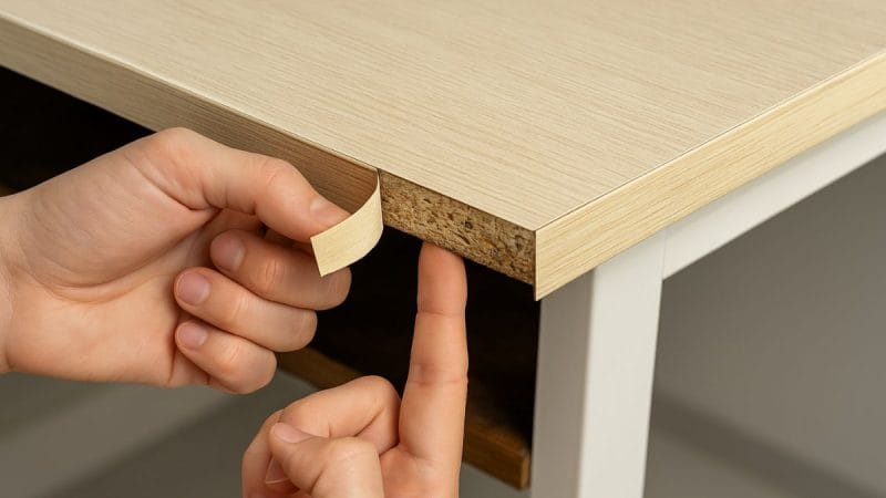 lý do tủ bếp gỗ công nghiệp bị phồng, bong cạnh