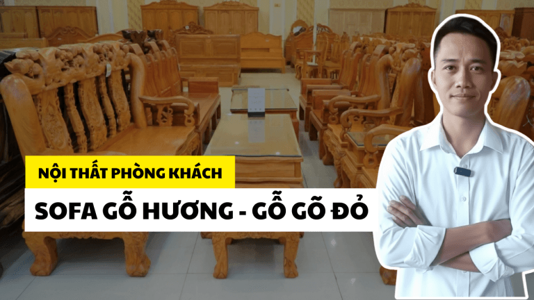 Ghế Sofa Gỗ Minh Đào Gỗ Gõ Đỏ và Gỗ Hương