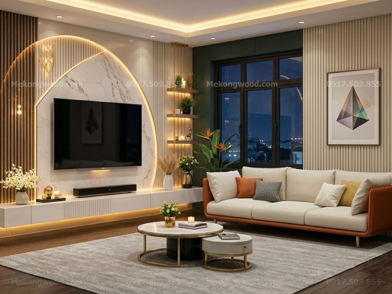 Hình ảnh decor nội thất phòng khách chung cư