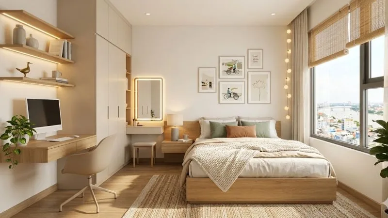 Hình ảnh decor phòng ngủ chill cựa đẹp tại Mekongwood