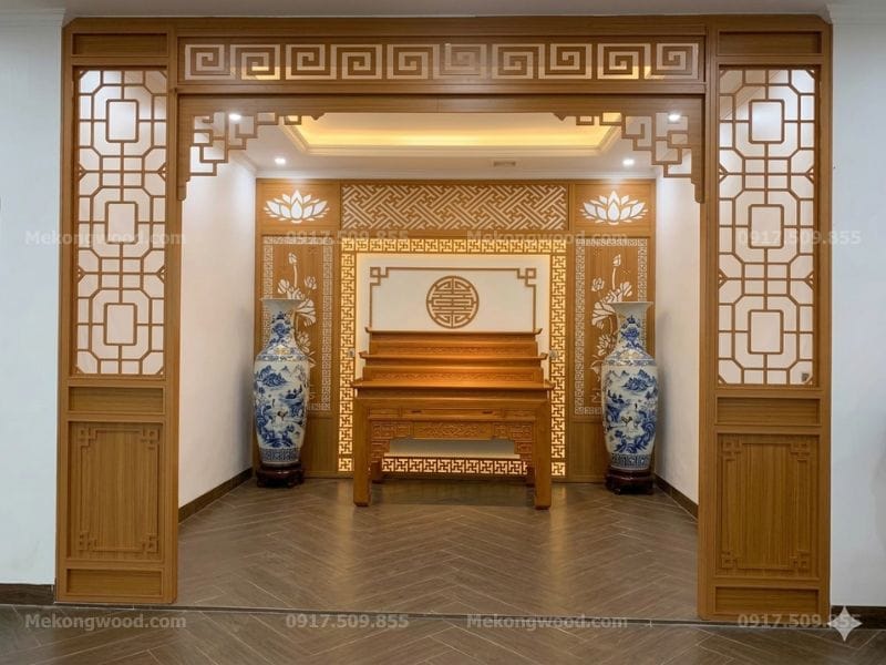 Thiết kế Trang Trí phòng thờ cho gia đình Anh Phong tại Mỹ Yên, tây ninh