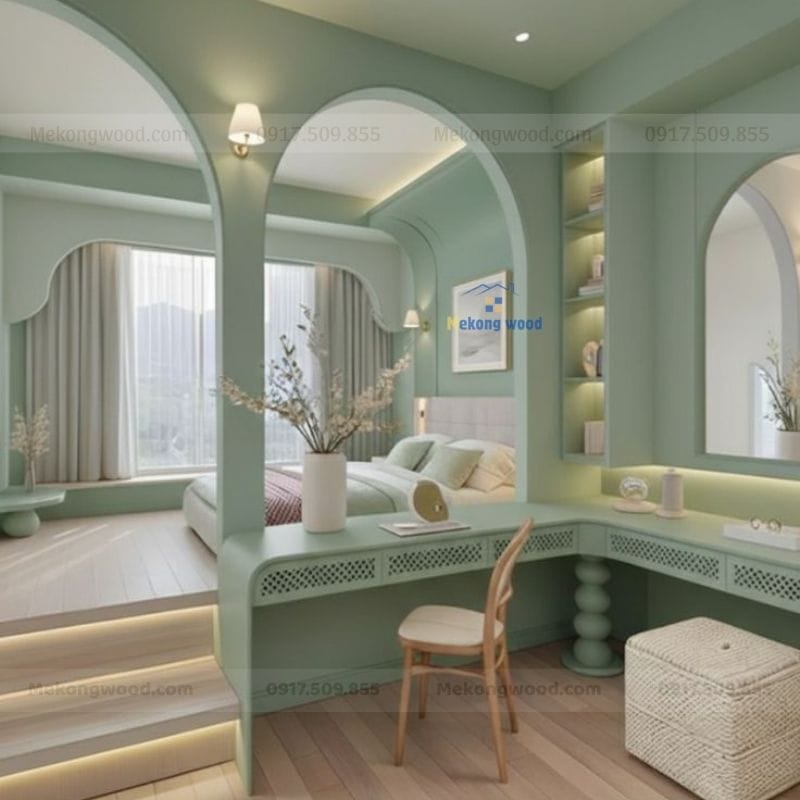 Hình ảnh thiết kế phòng ngủ nhỏ 12m2 tại cai lậy Đồng Tháp