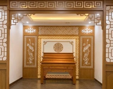 Mekongwood -Thiết kế mẫu phòng thờ tại Mỹ Yên - Tây Ninh miễn phí