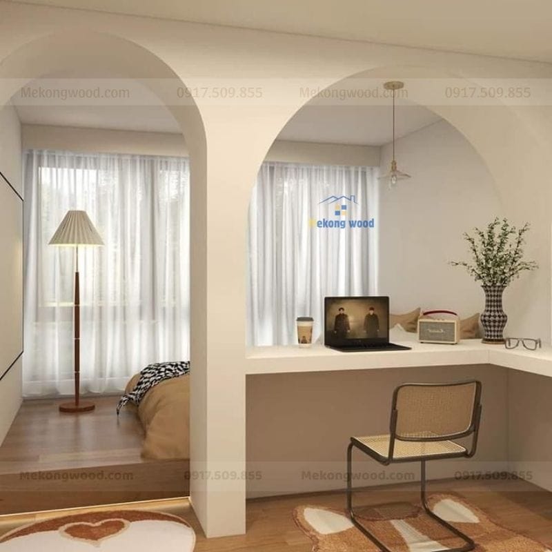 thiết kế trang trí phòng ngủ nhỏ theo phong cách tối giản