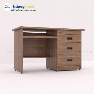 Mẫu bàn làm việc 3 ngăn tại nhà